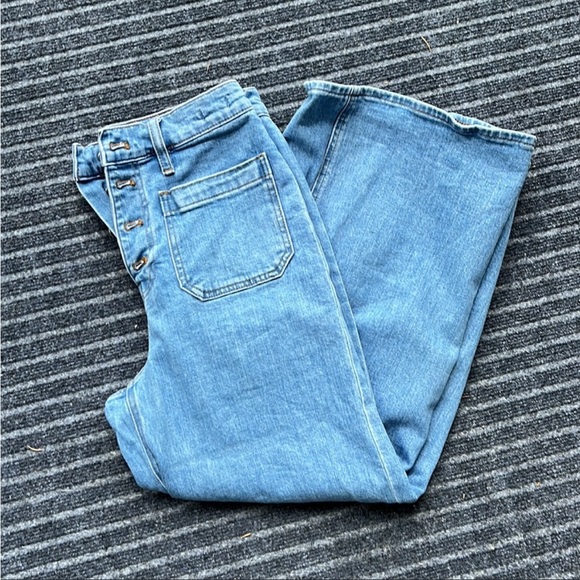 point sur Denim - Point sur wide leg crop jeans